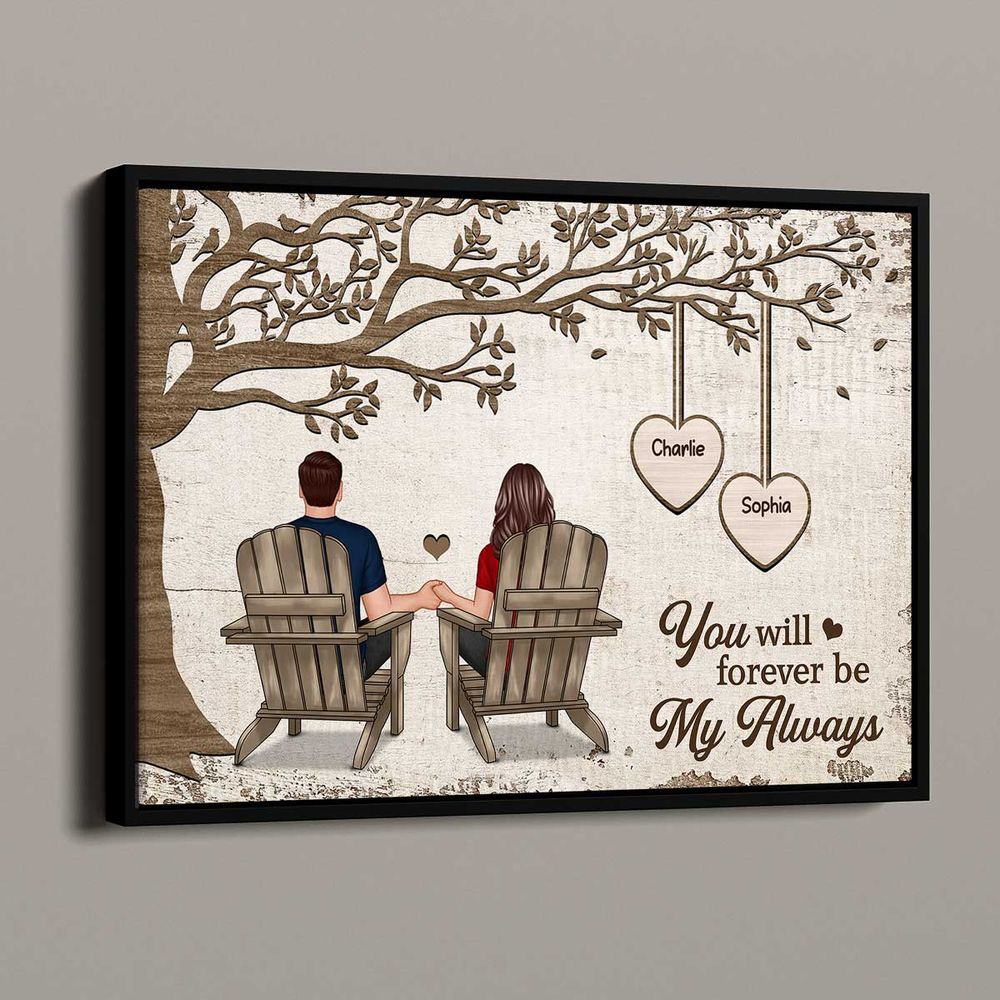 Personalized 'My Always' Couple Canvas - Heartfelt Anniversary Gift