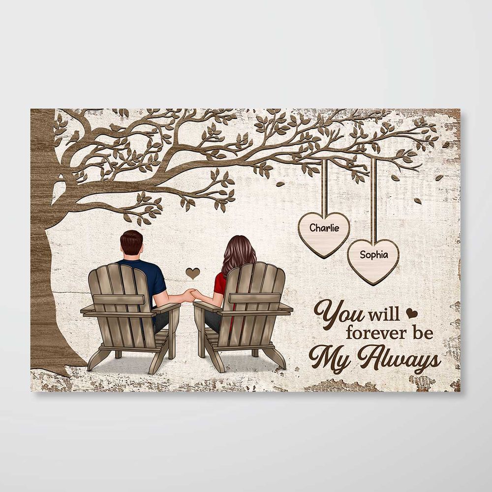 Personalized 'My Always' Couple Canvas - Heartfelt Anniversary Gift