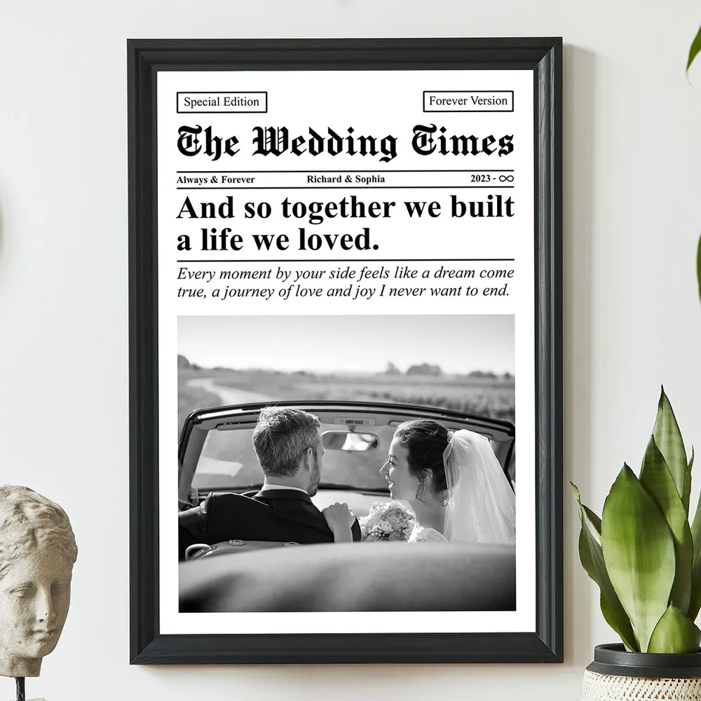 Our Love Journal - Personalized Anniversary Photo Collage Poster / Canvas