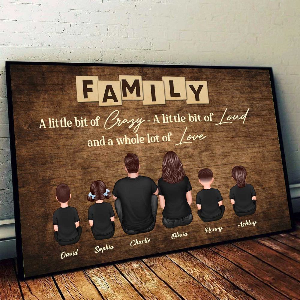 Personalized Family Canvas: 'A Whole Lot of Love' Custom Wall Art