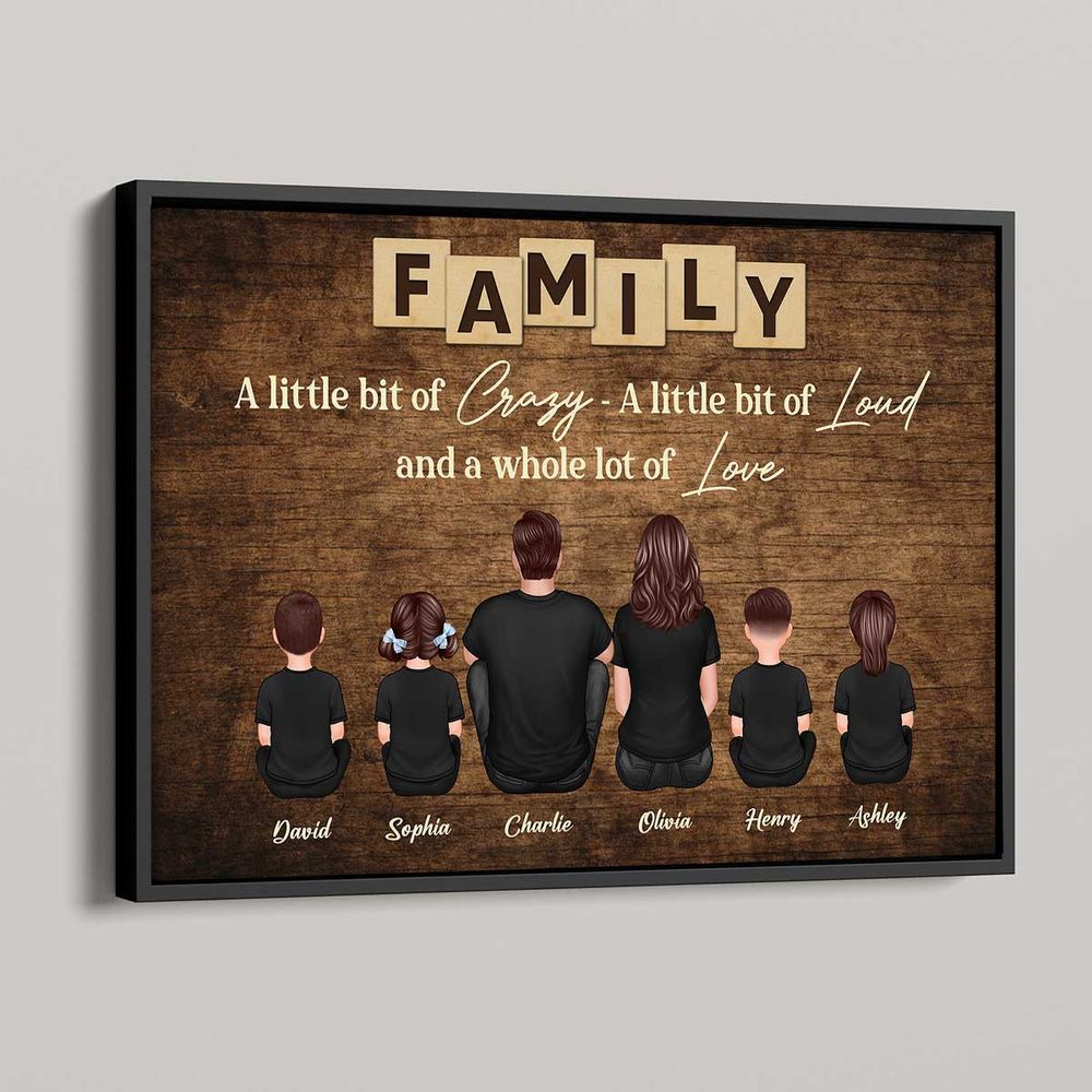 Personalized Family Canvas: 'A Whole Lot of Love' Custom Wall Art