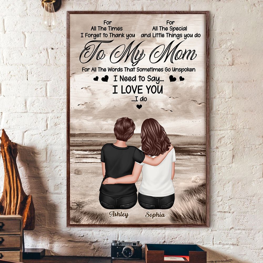 Personalized 'To My Mom, I Love You' Canvas Gift for Mother's Day