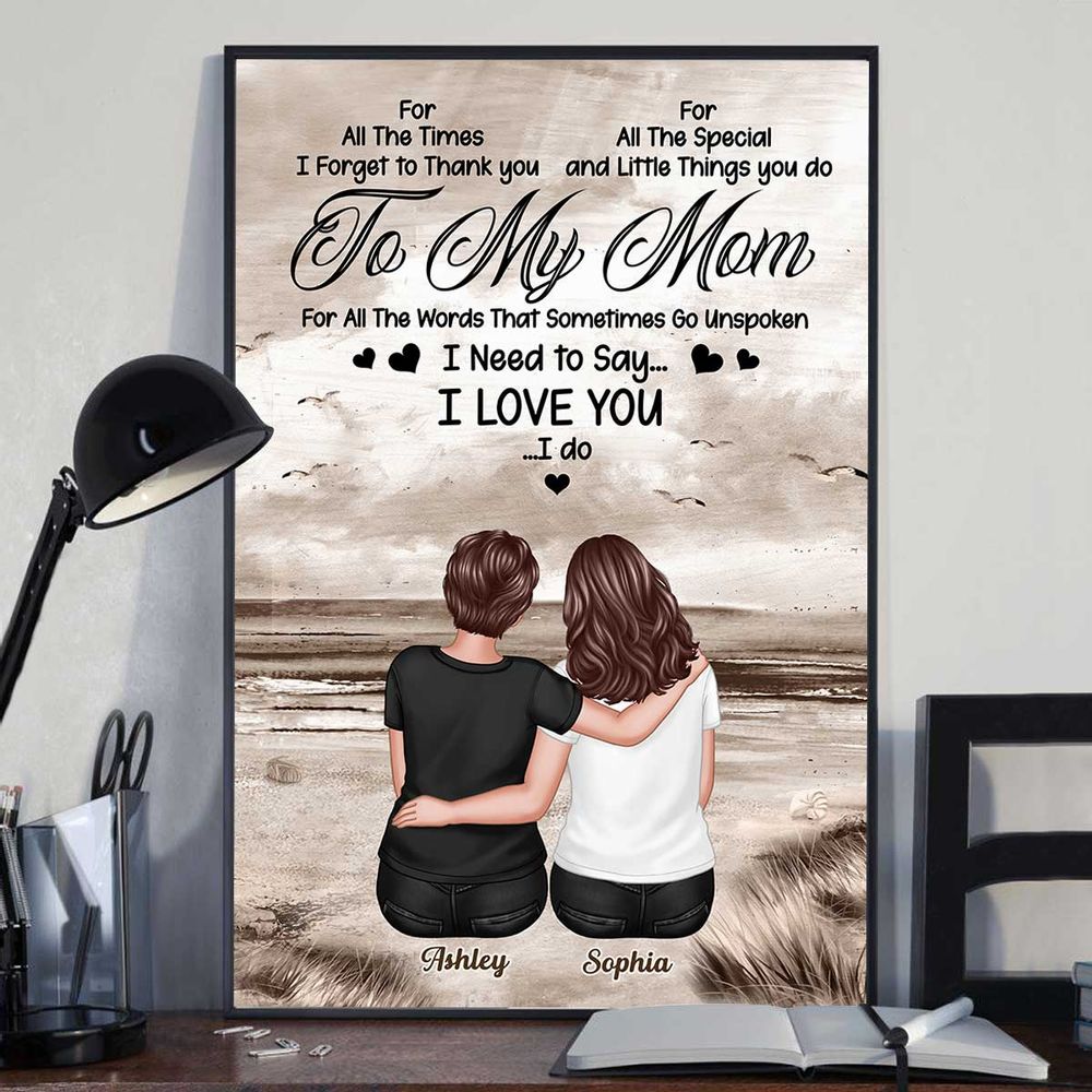 Personalized 'To My Mom, I Love You' Canvas Gift for Mother's Day