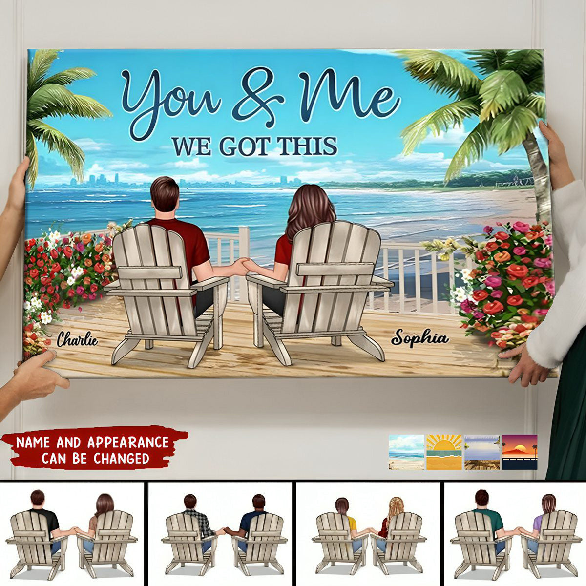 Custom 'You & Me We Got This' Canvas for Couples, Romantic Wall Art Gift