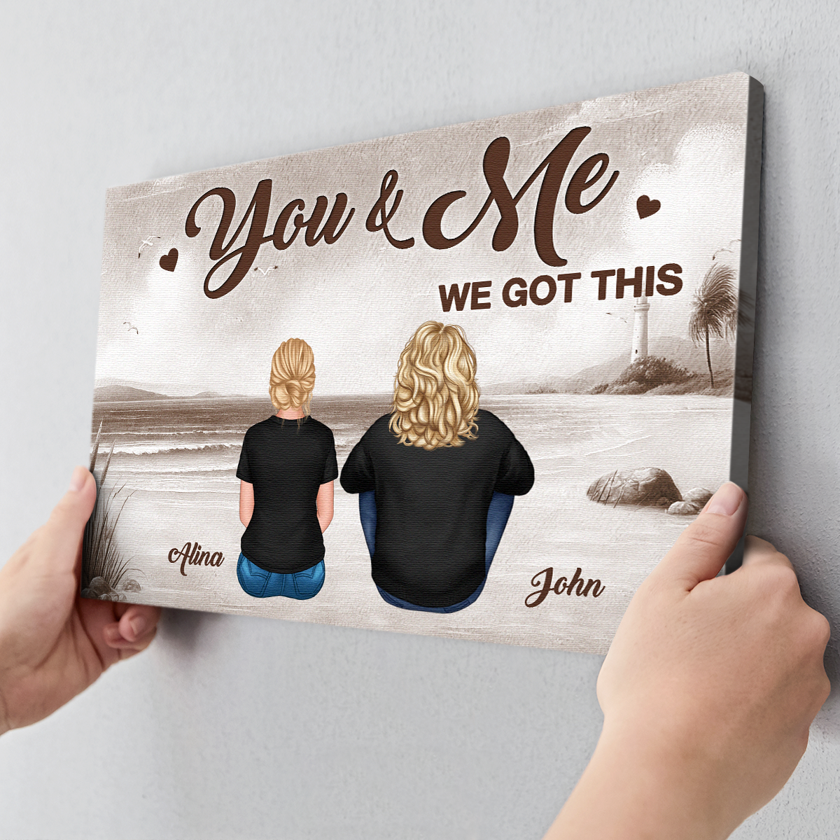 Personalized 'You & Me We Got This' Canvas - Heartfelt Custom Gift for Couples