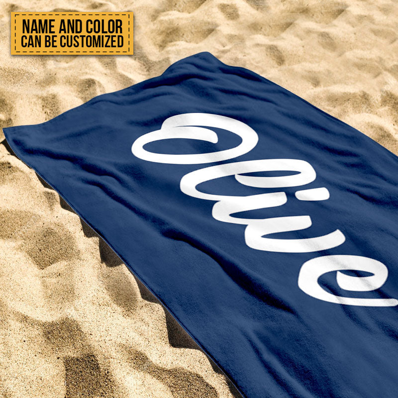 Personalized Custom Name Beach Towel - Perfect Summer Gift for Her