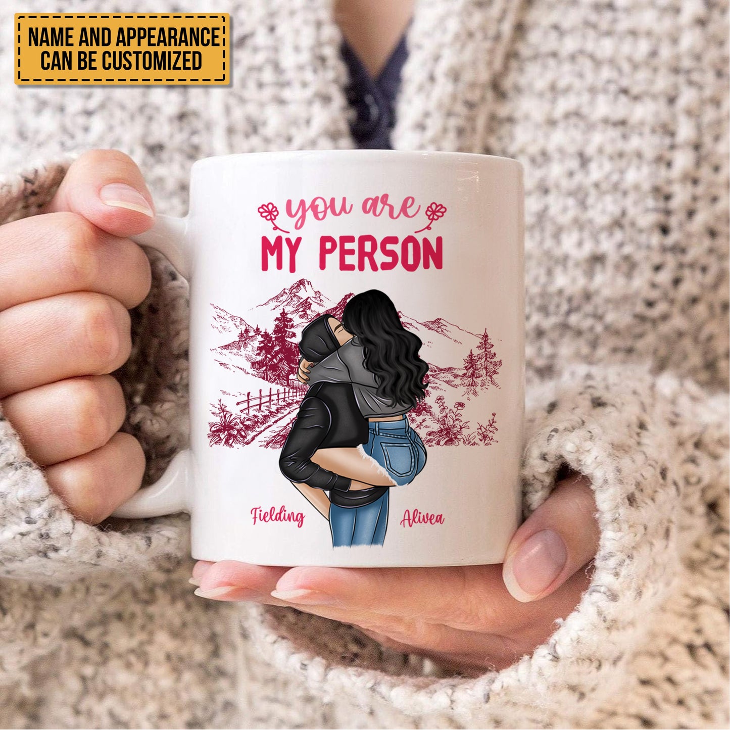 Personalized 'Hot & Inside Me' Coffee Mug - Funny Gift for Couples