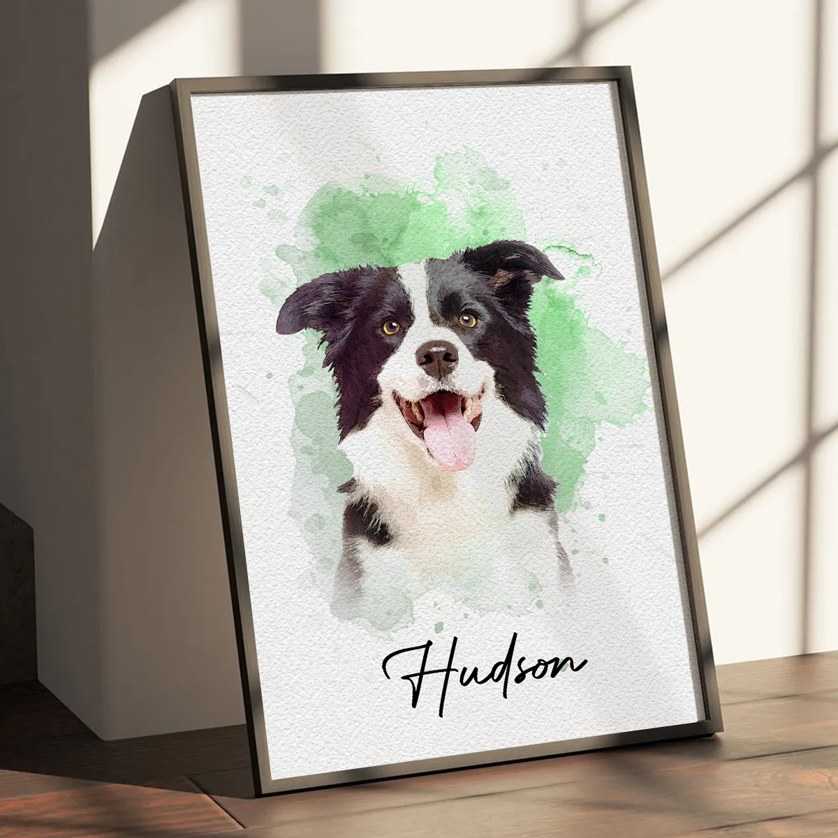 Watercolor Pet From Photo - Personalized Customized Canvas/poster