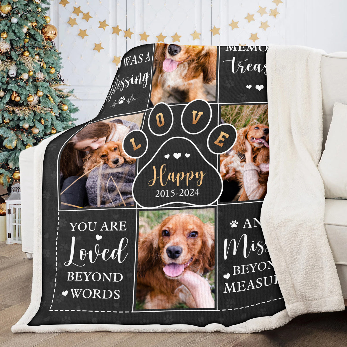 Custom Photo Your Life Was A Blessing  - Personalized Photo Blanket