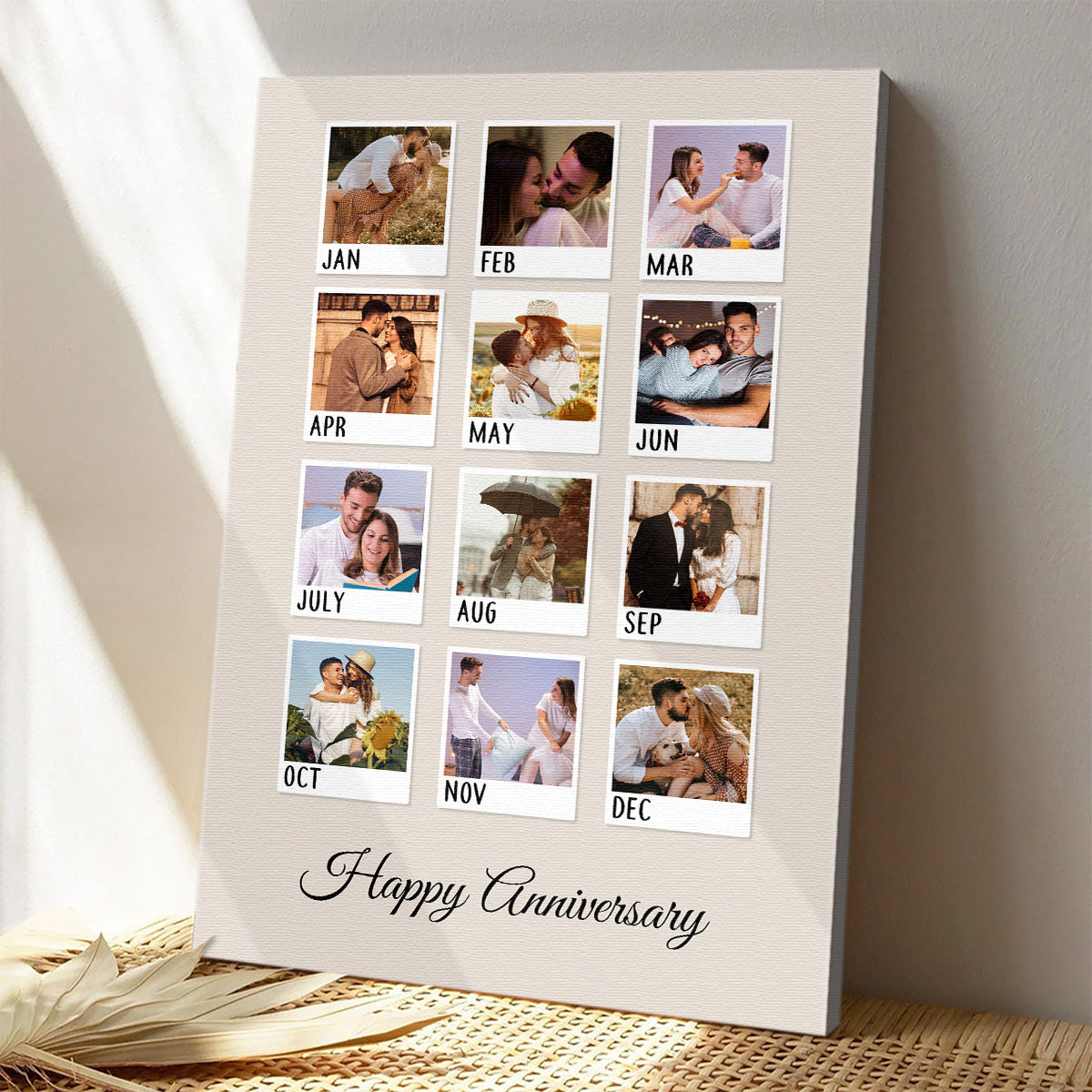 Personalized 'First Christmas As Mr & Mrs' Photo Canvas for Couples