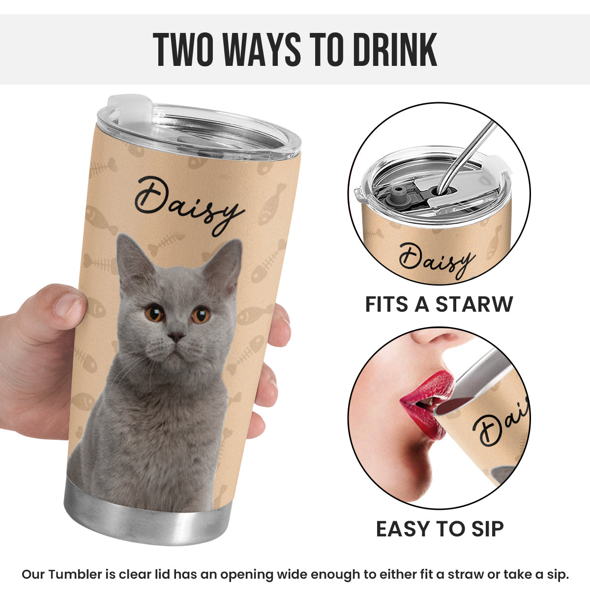 Custom Photo Your Pet - Personalized Custom Tumbler