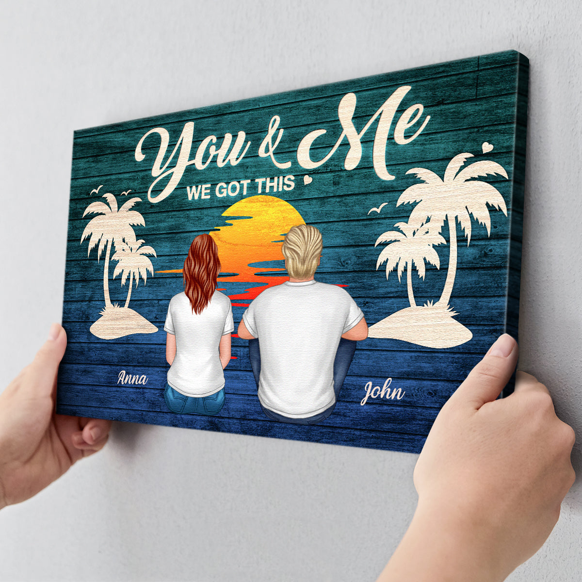 Custom 'You & Me We Got This' Canvas for Couples & Anniversary Gift