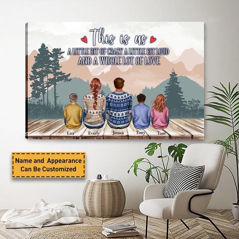 Heartfelt Custom Family Canvas Gift - 'Laugh Harder, Smile More' Art