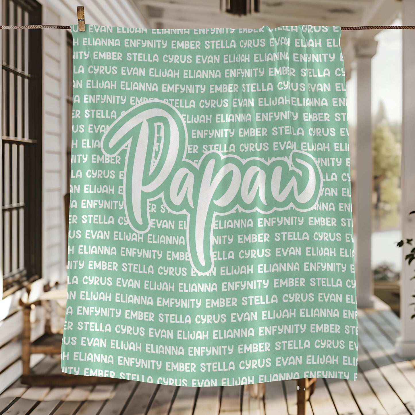 Personalized Mamaw Blanket with Names - Heartfelt Mother's Day Gift