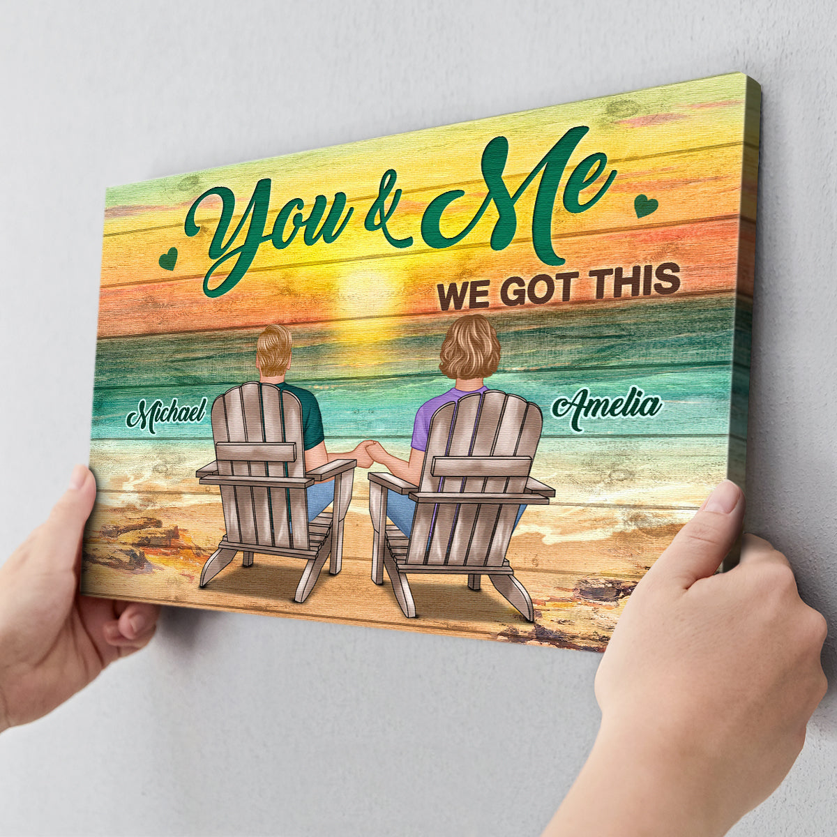 Personalized 'You & Me We Got This' Canvas for Couples - Custom Wall Art Gift
