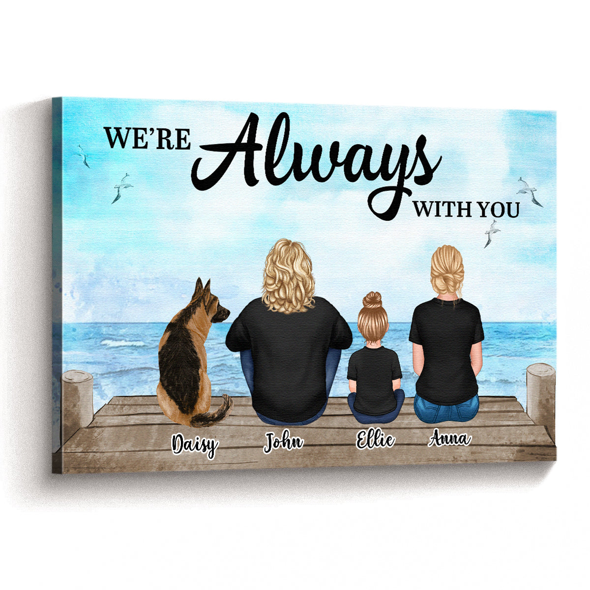 Personalized 'This is Us' Family Seaside Canvas Wall Art - Custom Gift
