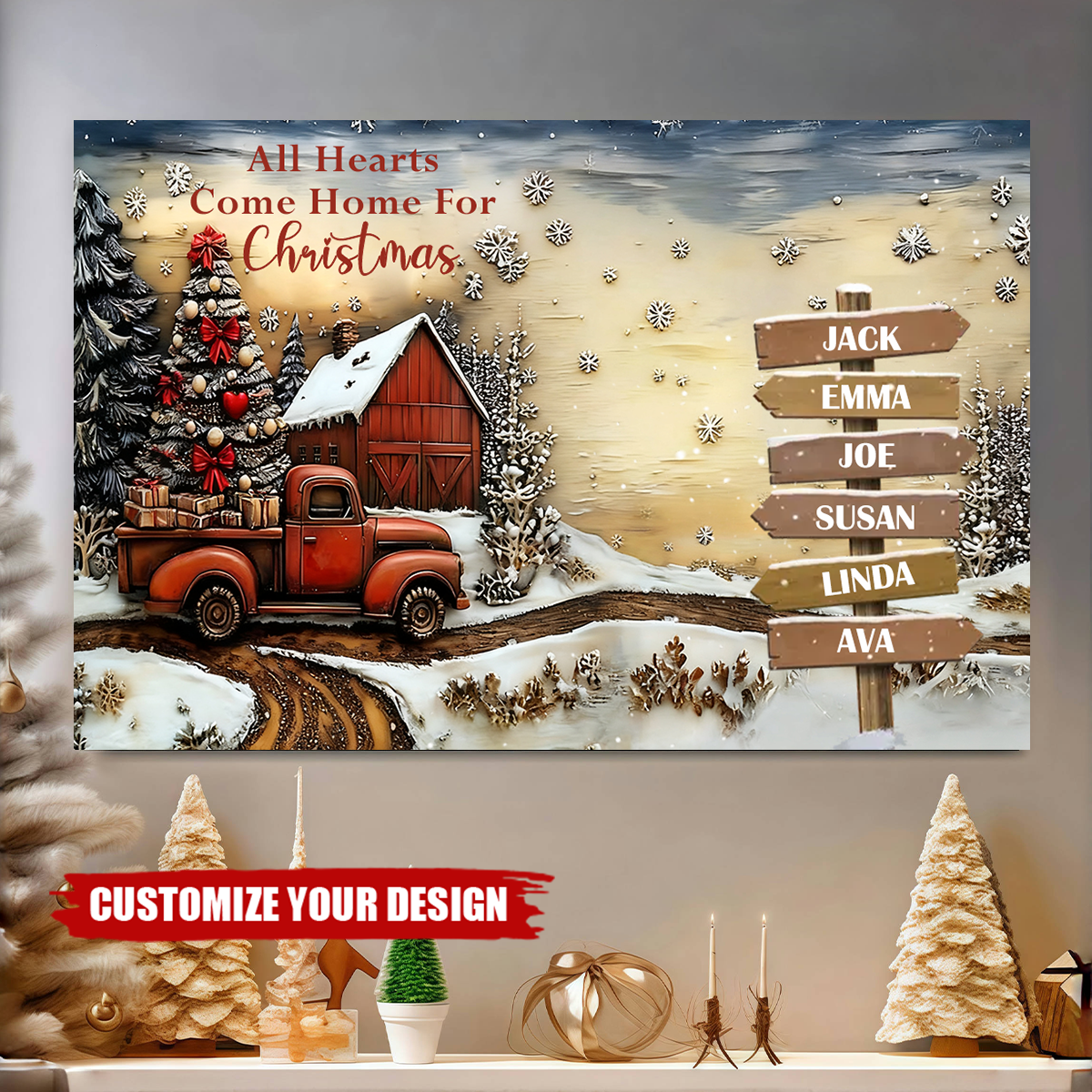 Our Christmas Tradition: Personalized Family Canvas / Poster - Capturing the Year’s Most Wonderful Moments