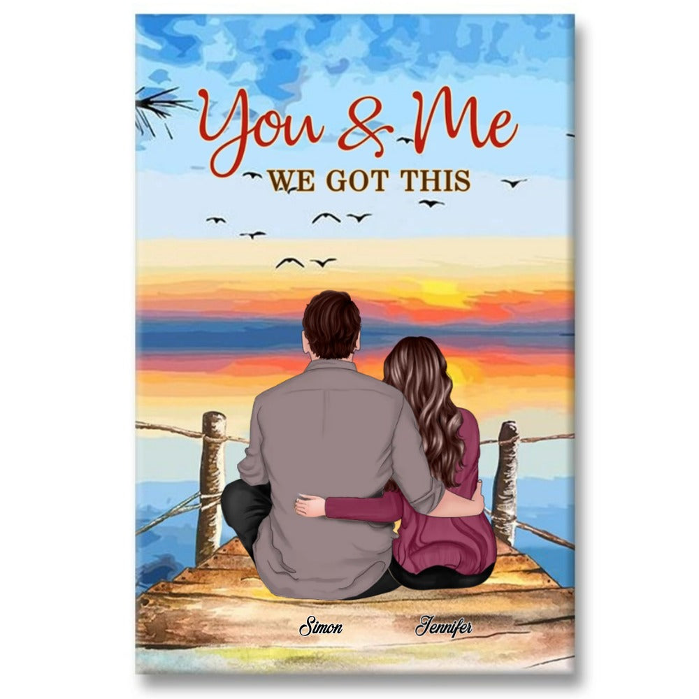 Personalized 'You & Me We Got This' Canvas - Custom Couple Wall Art Gift