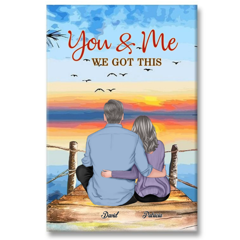 Personalized 'You & Me We Got This' Canvas - Custom Couple Wall Art Gift