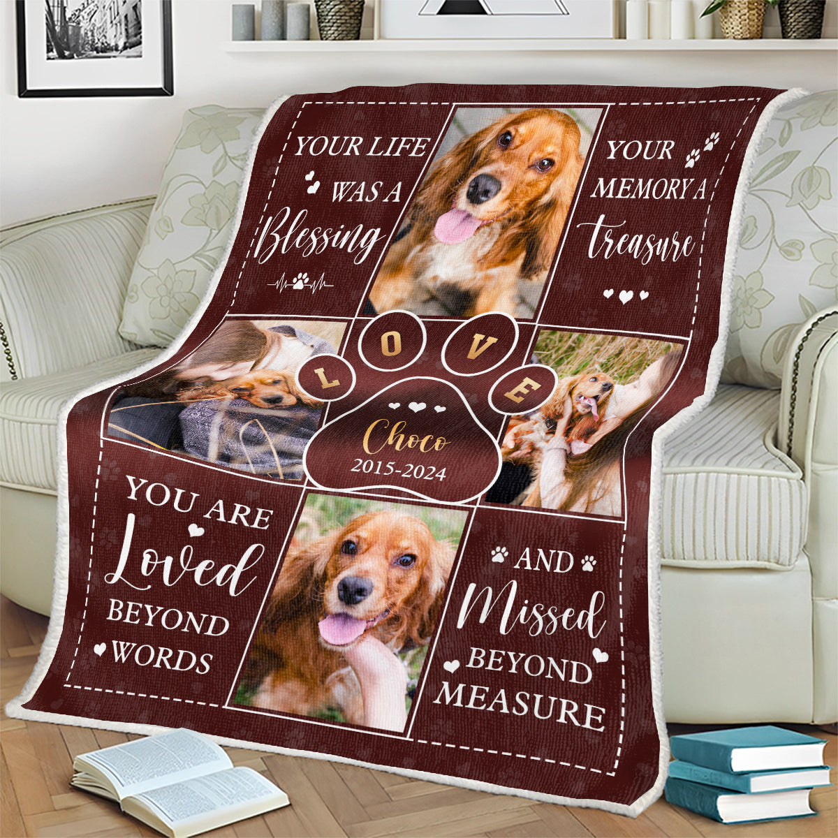 Custom Photo Your Life Was A Blessing  - Personalized Photo Blanket