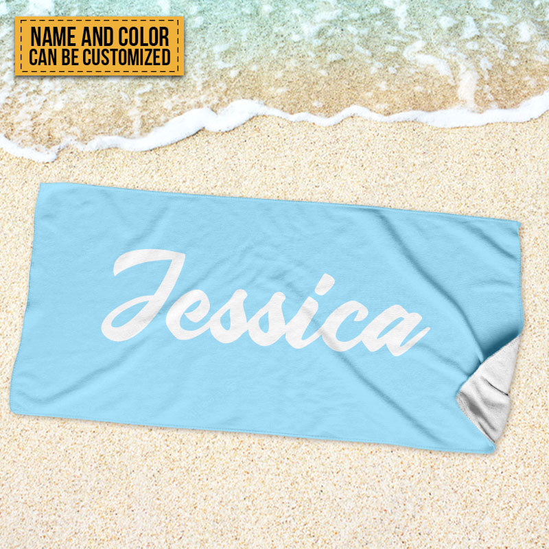 Personalized Custom Name Beach Towel - Perfect Summer Gift for Her