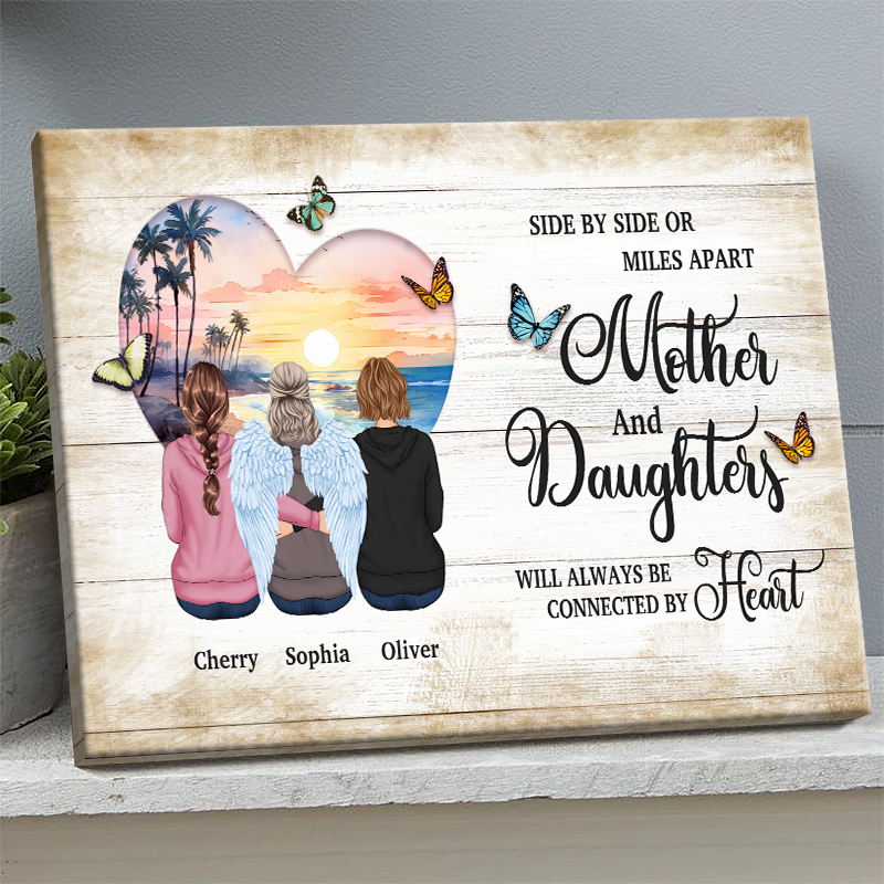 Personalized Canvas Wall Art: "Love Between Mother & Children Is Forever" Gift