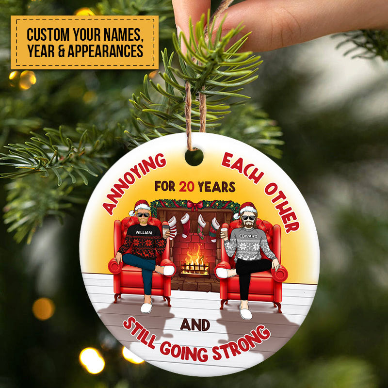 Custom Couple Ornament: 'Annoying Each Other' Christmas Keepsake Gift