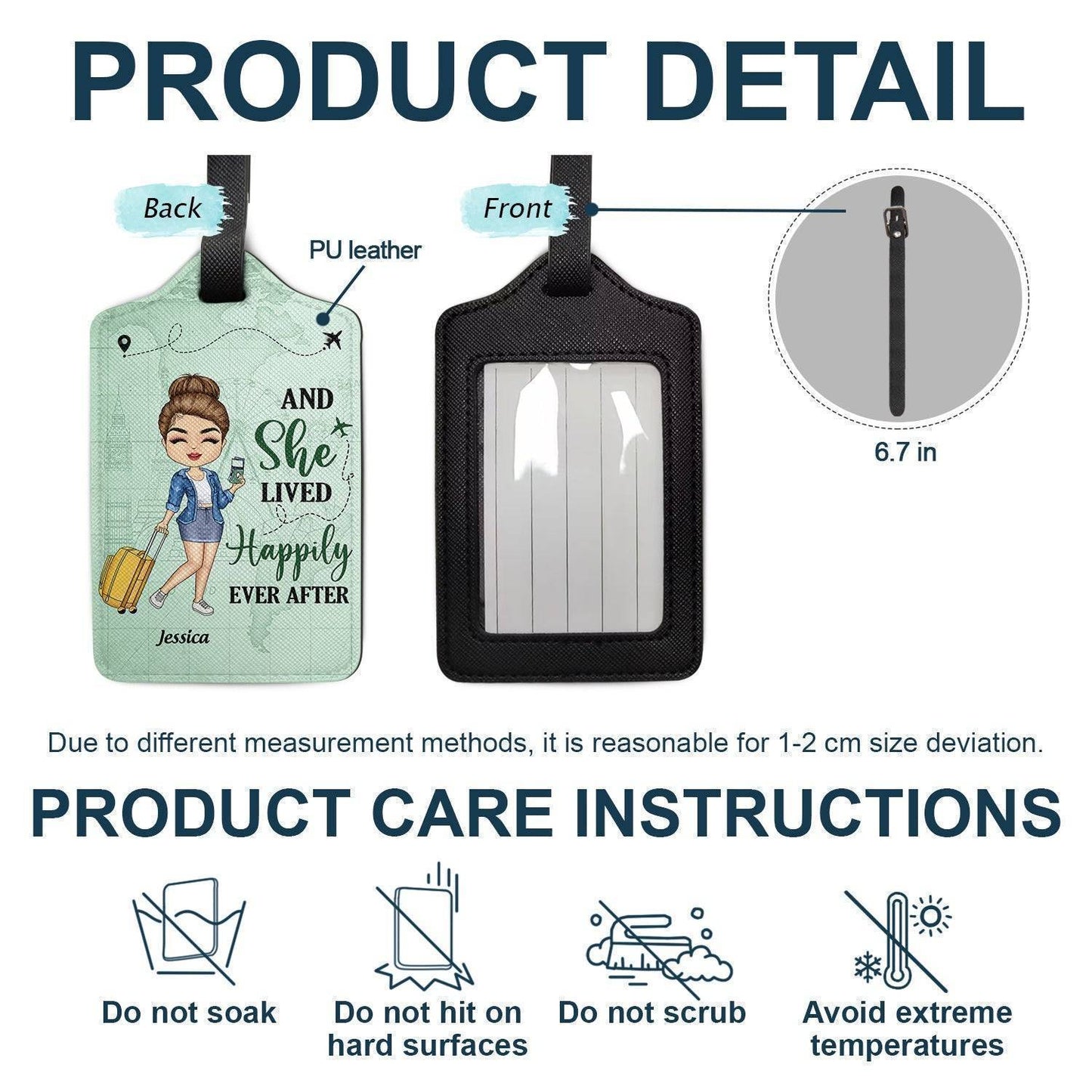 Custom "Travel Partners For Life" Luggage Tag Set for Couples - Anniversary Gift