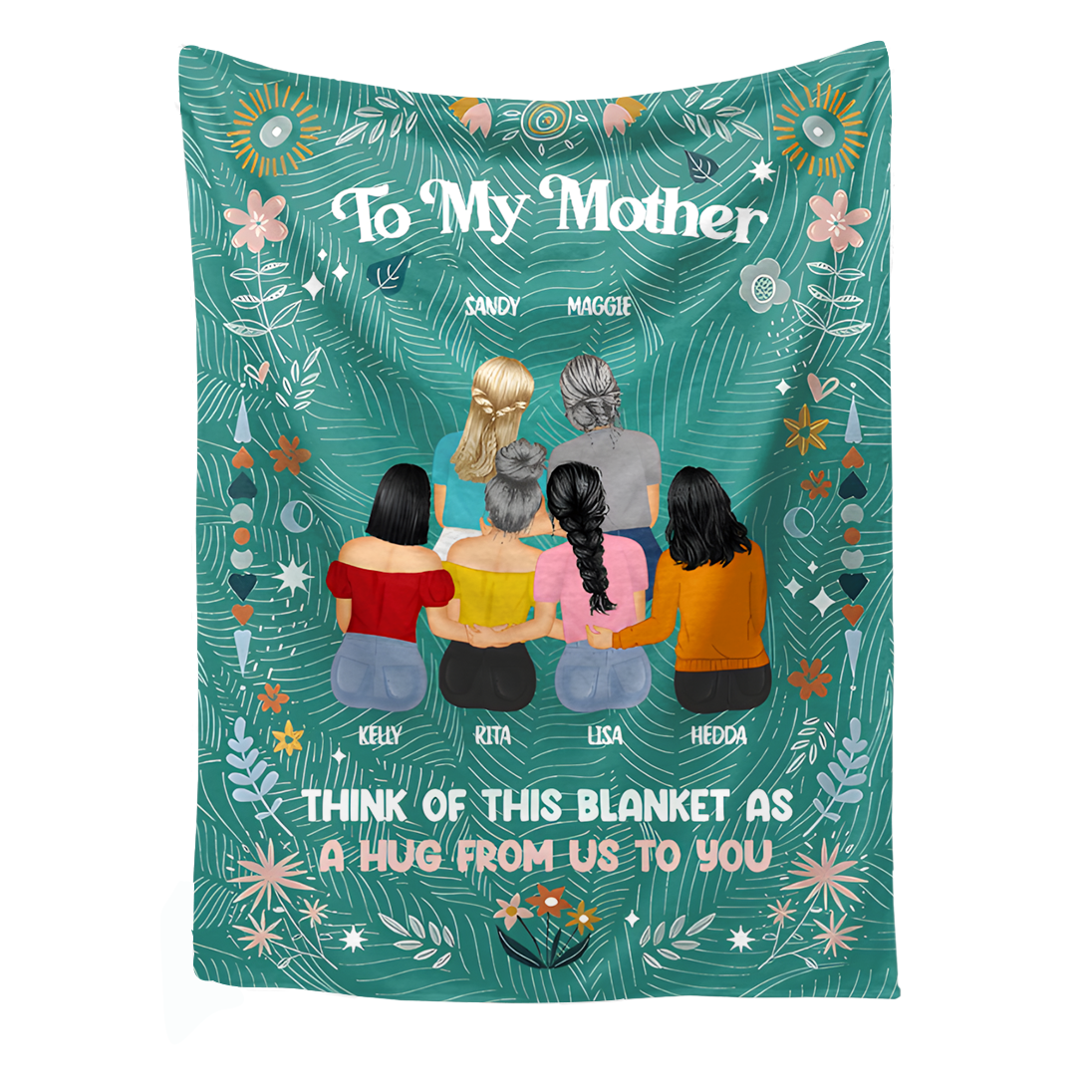 Personalized Sister Blanket: 'A Hug From Me To You' Custom Fleece Gift