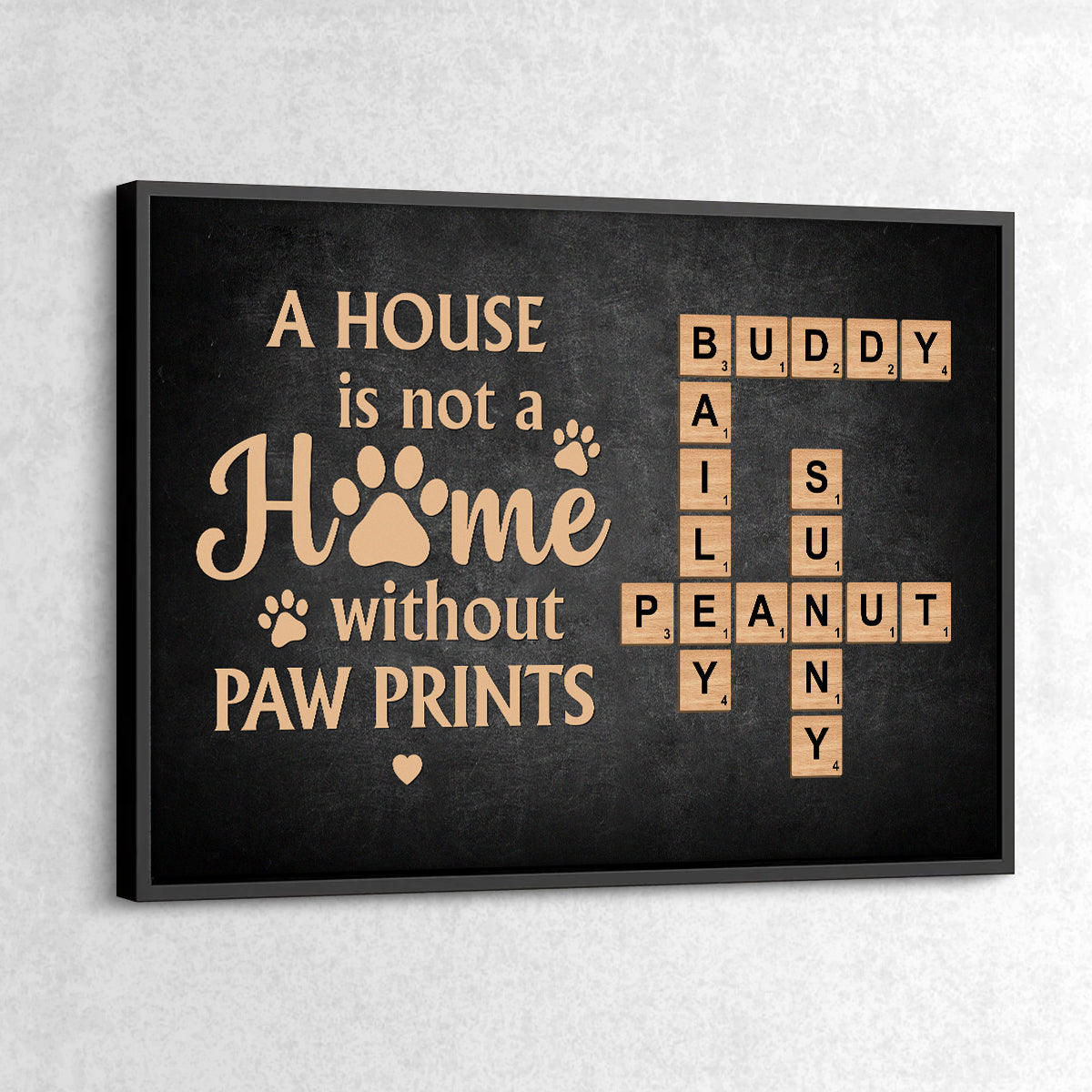 A House Is Not A Home Without Paw Prints - Personalized Custom Pet Lover’s Poster / Canvas