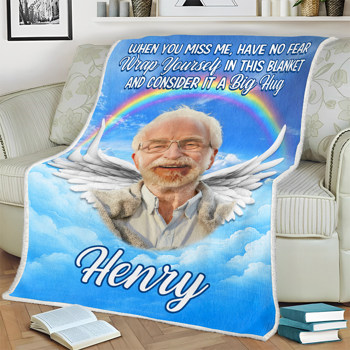 Custom Photo When You Miss Me - Customized Personalized Blanket