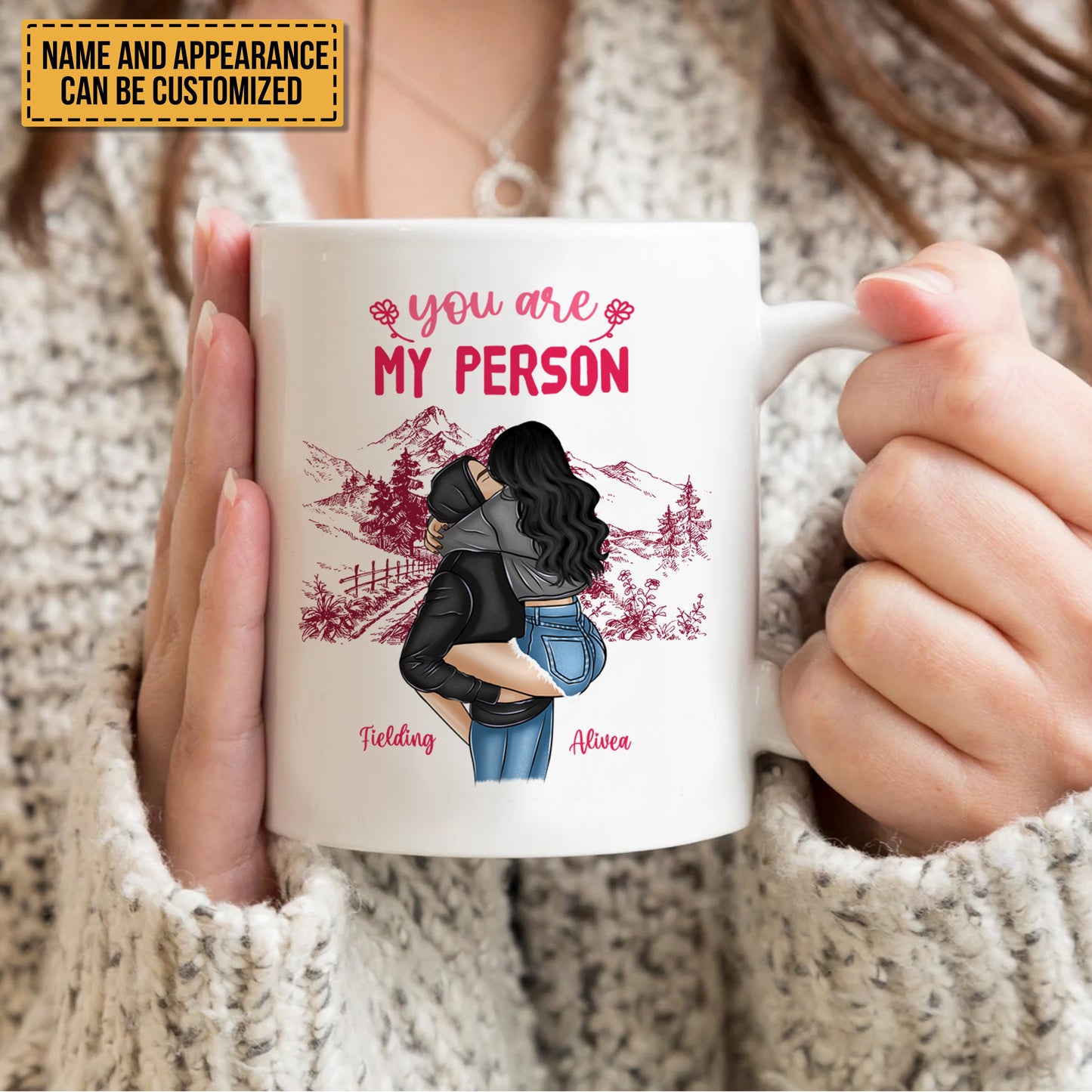 Personalized 'Hot & Inside Me' Coffee Mug - Funny Gift for Couples