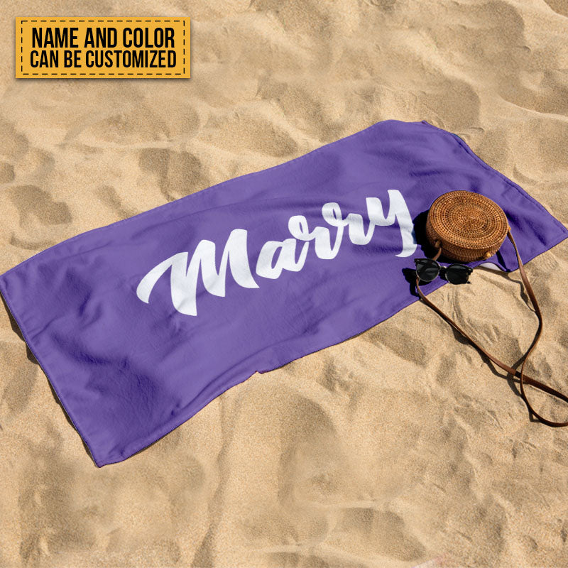 Personalized Custom Name Beach Towel - Perfect Summer Gift for Her