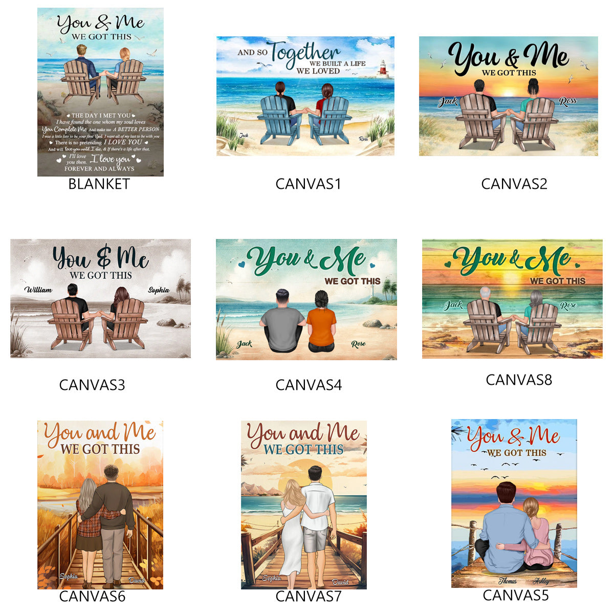 Personalized "You & Me We Got This" Canvas for Couples | Custom Wall Art Gift