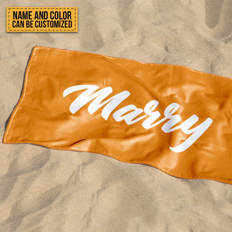 Personalized Custom Name Beach Towel - Perfect Summer Gift for Her