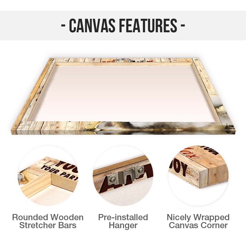 Custom Pet Photo Canvas Print for Dog Lovers: 'I Am Your Friend' Wall Art