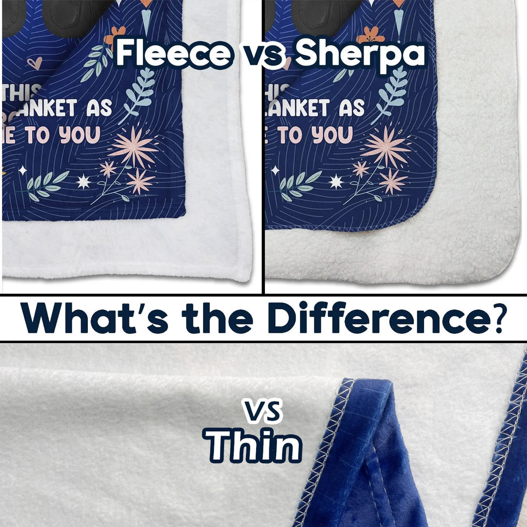 Personalized Sister Blanket: 'A Hug From Me To You' Custom Fleece Gift