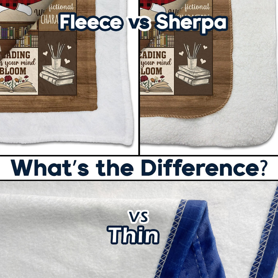 Personalized 'Bookaholic' Reading Blanket - Custom Gift for Cozy Book Lovers