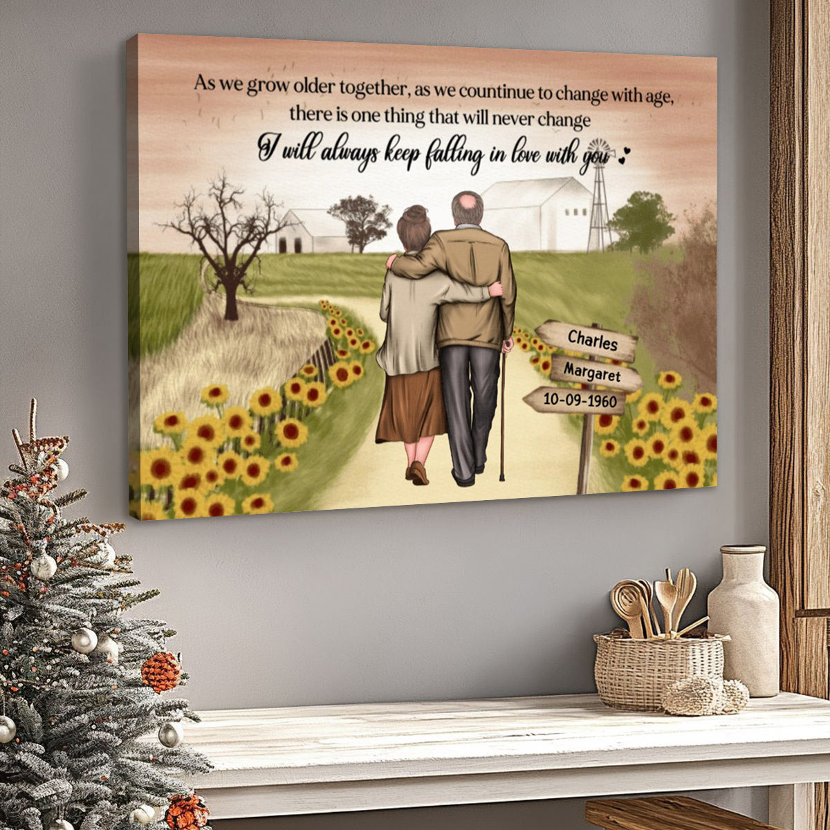 Heartfelt Personalized 'Falling in Love With You' Canvas / Poster for Couples