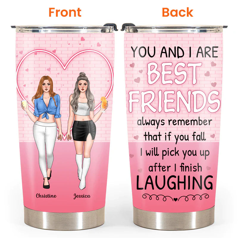 Personalized Sisters Tumbler - Funny 'Fat Thighs Stick Together' Gift