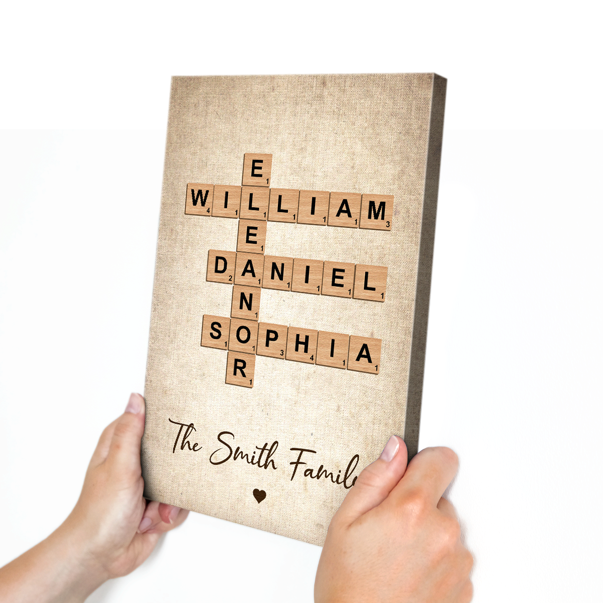 Our Family Story - Personalized Customized Crossword Canvas / Poster
