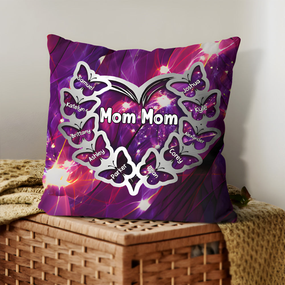 Personalized Heart Keychain with Grandkids Names - Custom Gift for Grandma, Mom