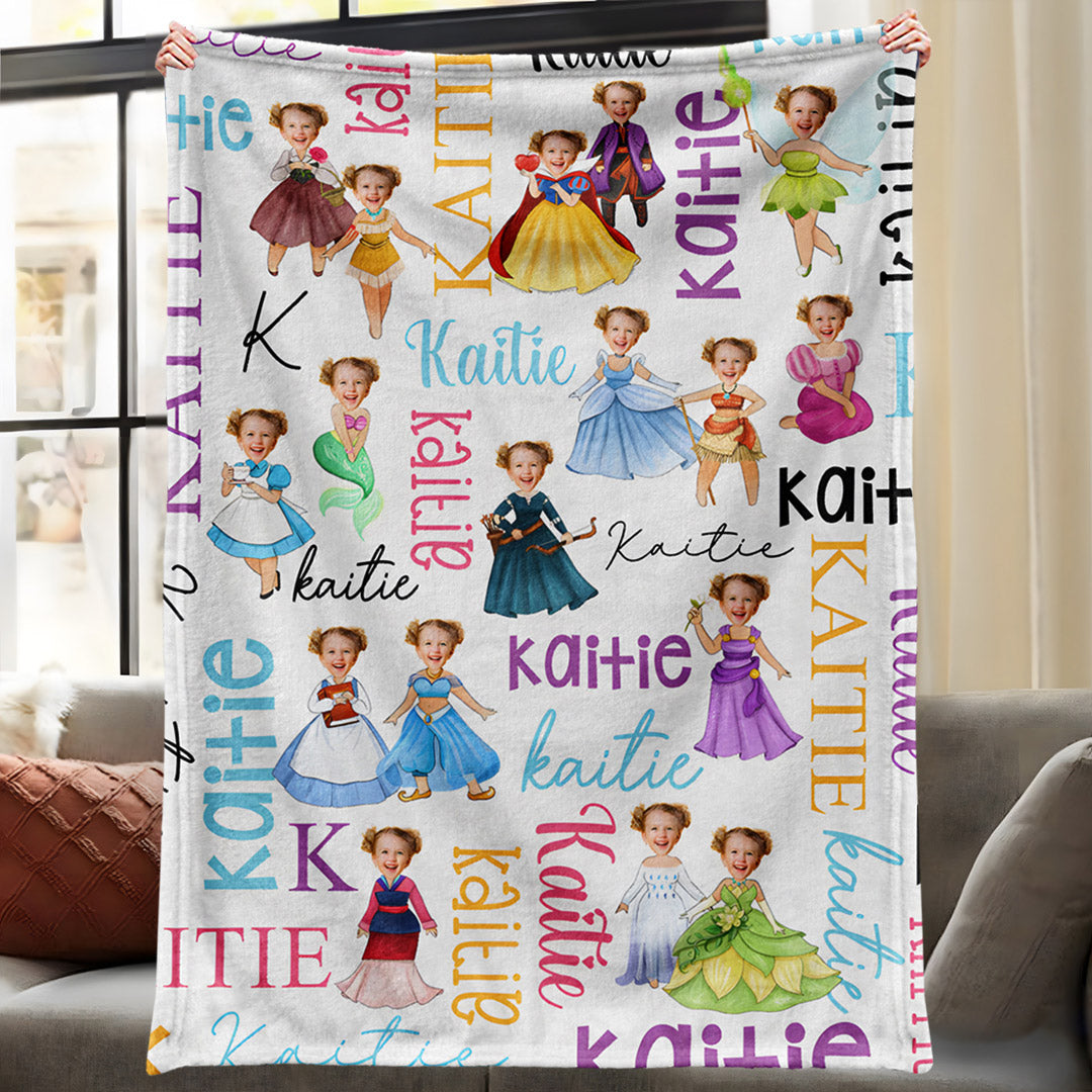 Custom Princess / Prince Blanket  - Personalized Photo Blanket