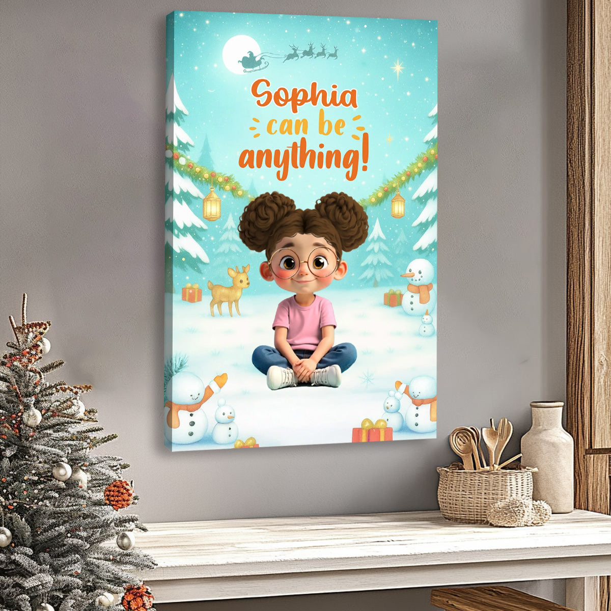 Personalized "Can Be Anything" Christmas Canvas / Poster - Custom Name Holiday Wall Art