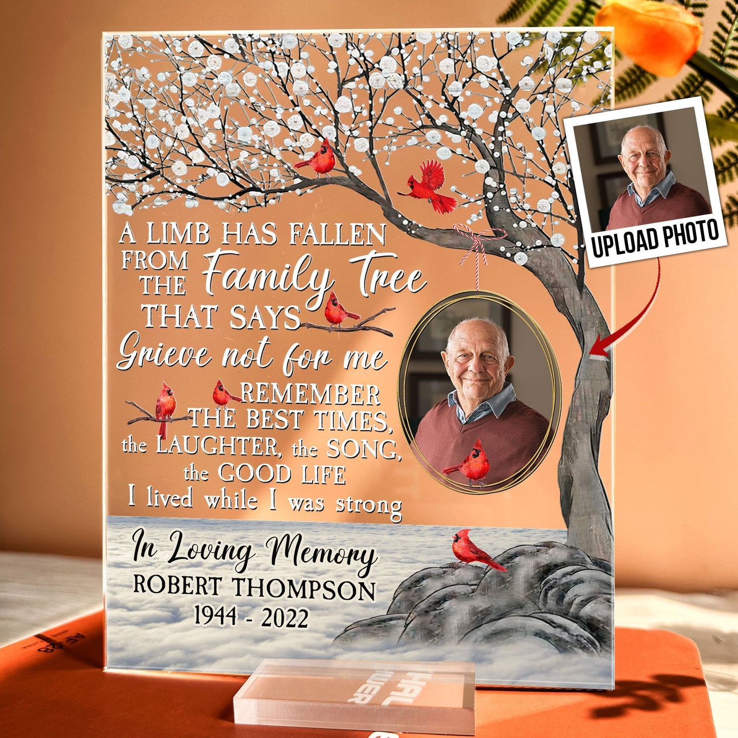 Personalized Memorial For Loved One Plaque: 'A Limb Has Fallen From The Family Tree'