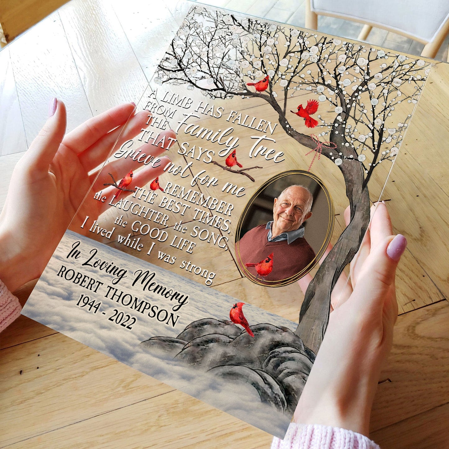 Personalized Memorial For Loved One Plaque: 'A Limb Has Fallen From The Family Tree'