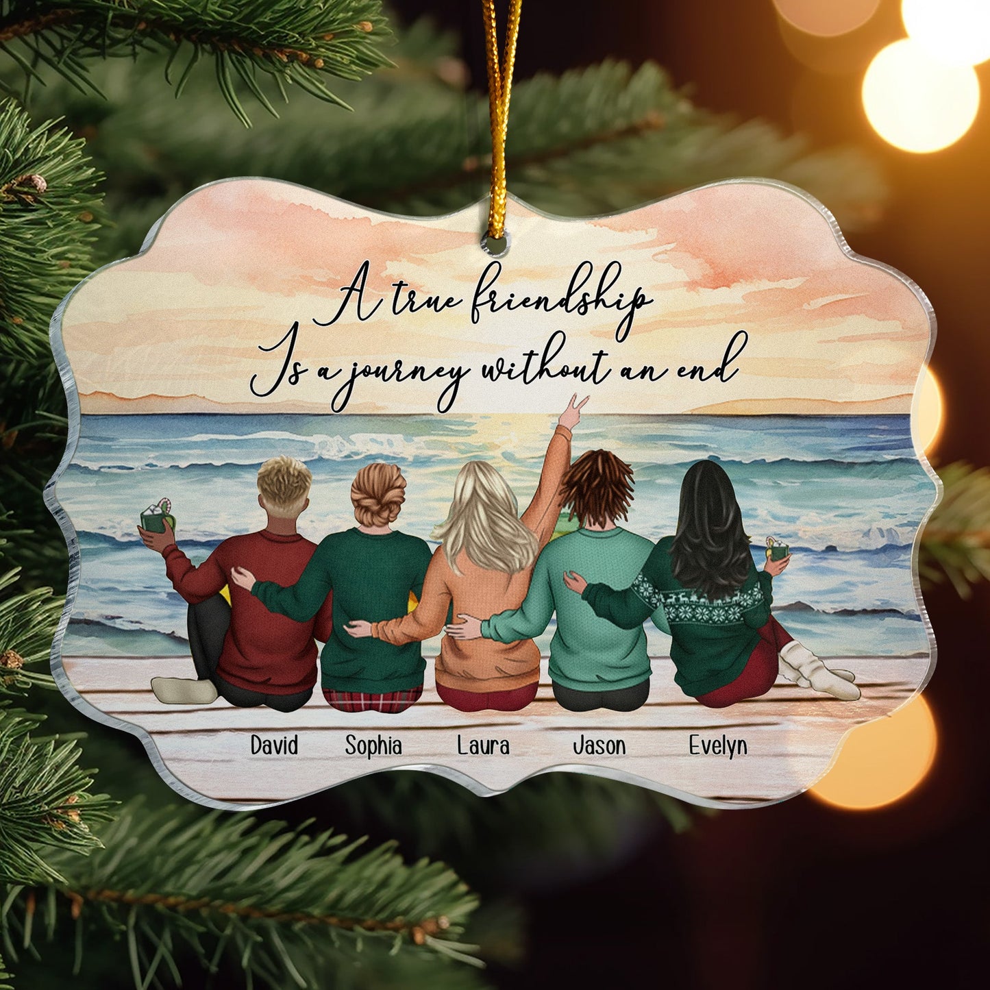 Personalized Friendship Ornament for Besties - 'Journey Without An End'