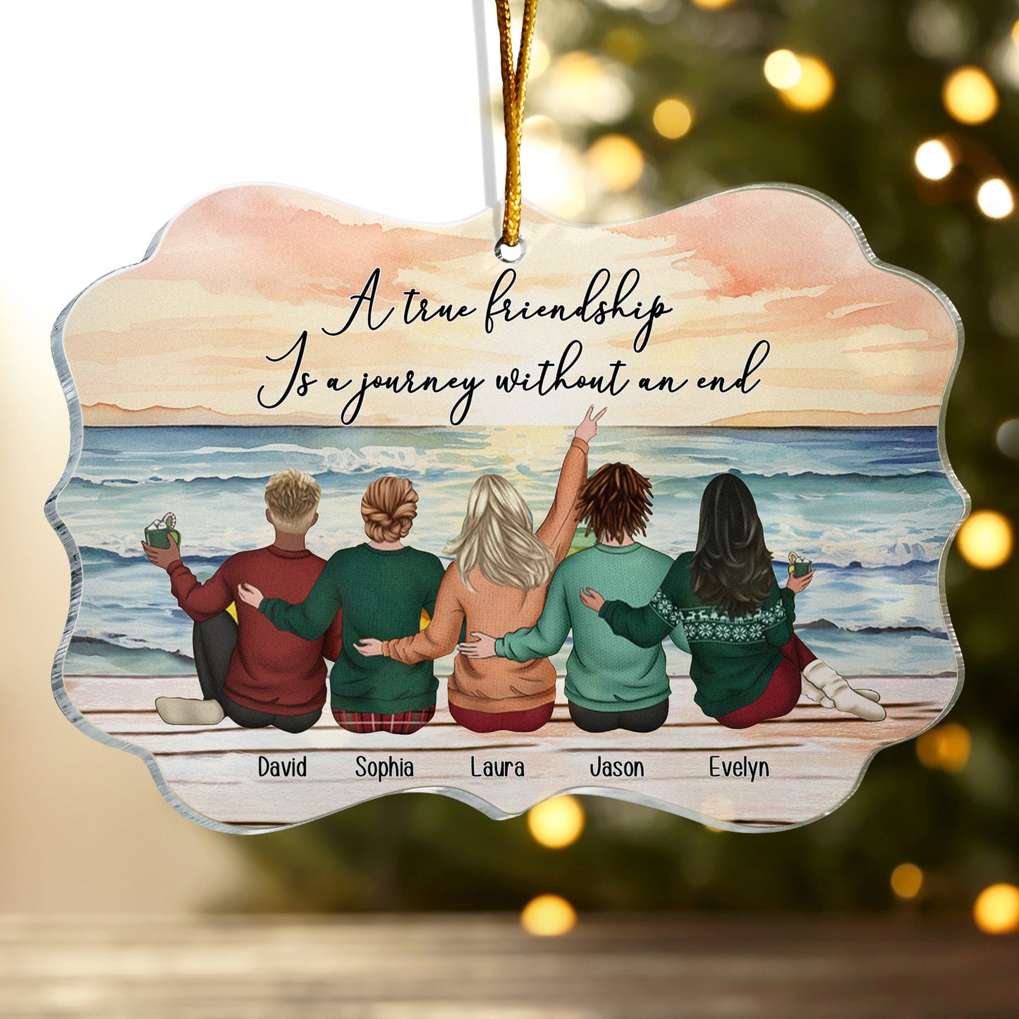 Personalized Friendship Ornament for Besties - 'Journey Without An End'