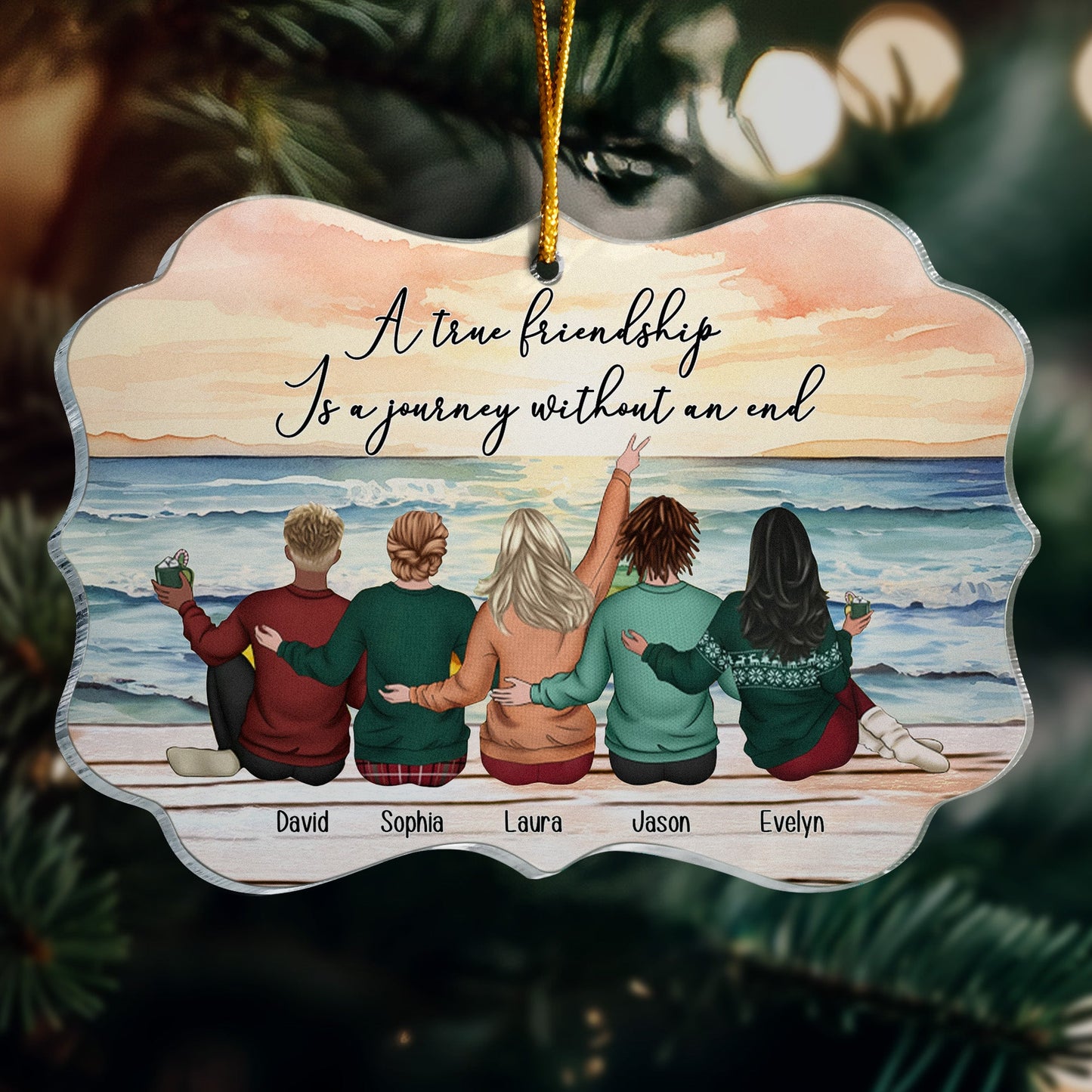 Personalized Friendship Ornament for Besties - 'Journey Without An End'
