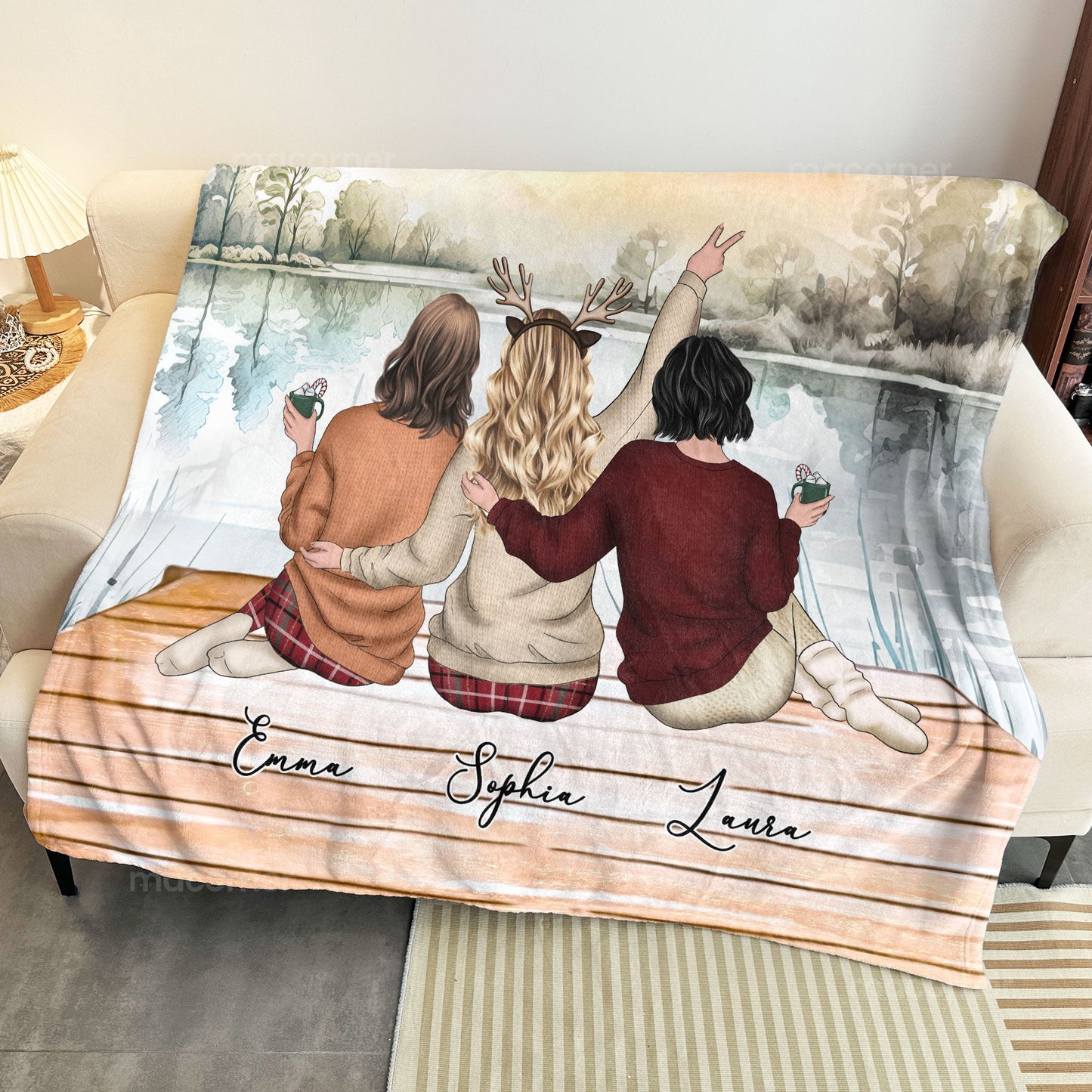 Custom Best Friends Blanket: 'A True Friendship Is A Journey Without An End'